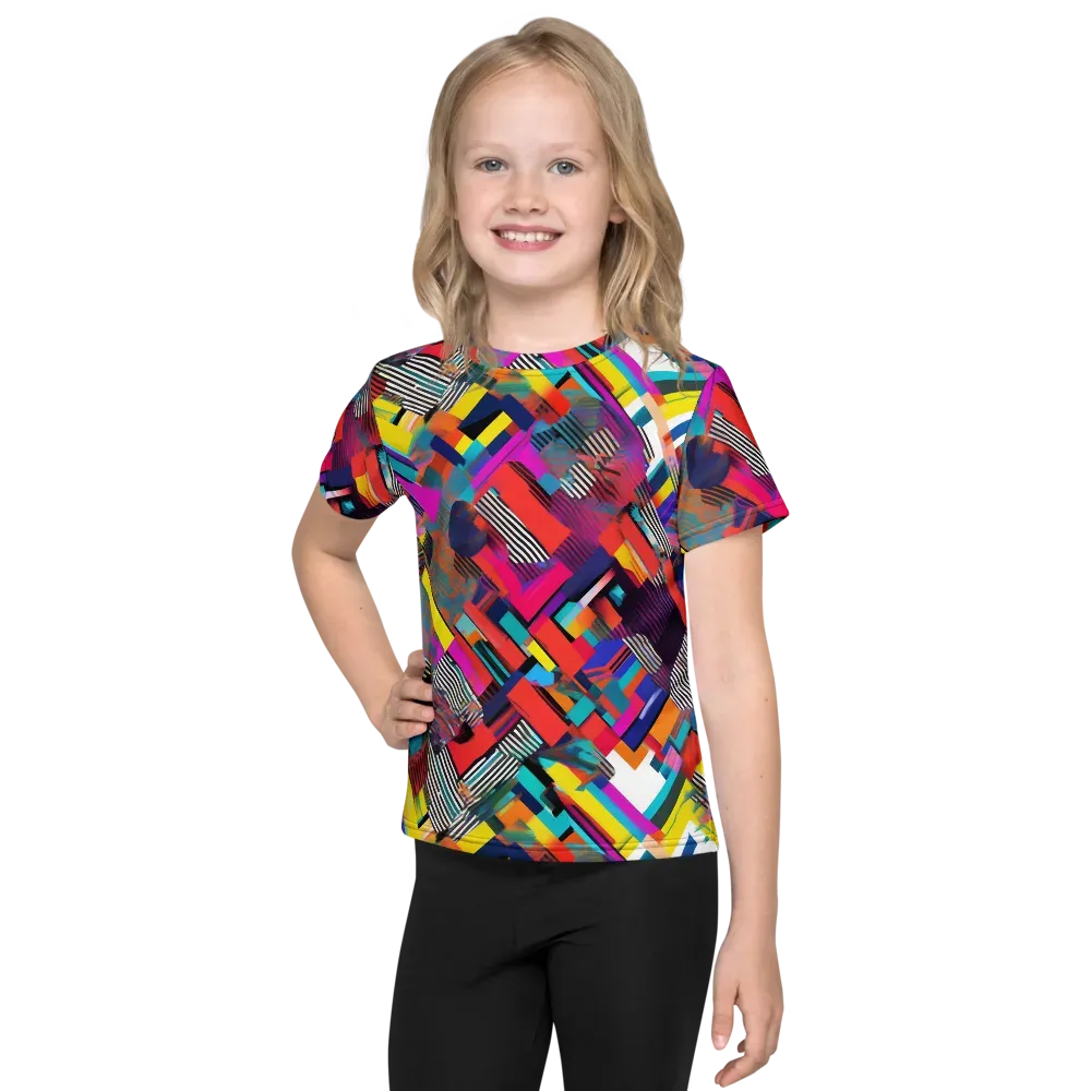 Chromatic Collision on Kids Crew Neck T-Shirt — Front