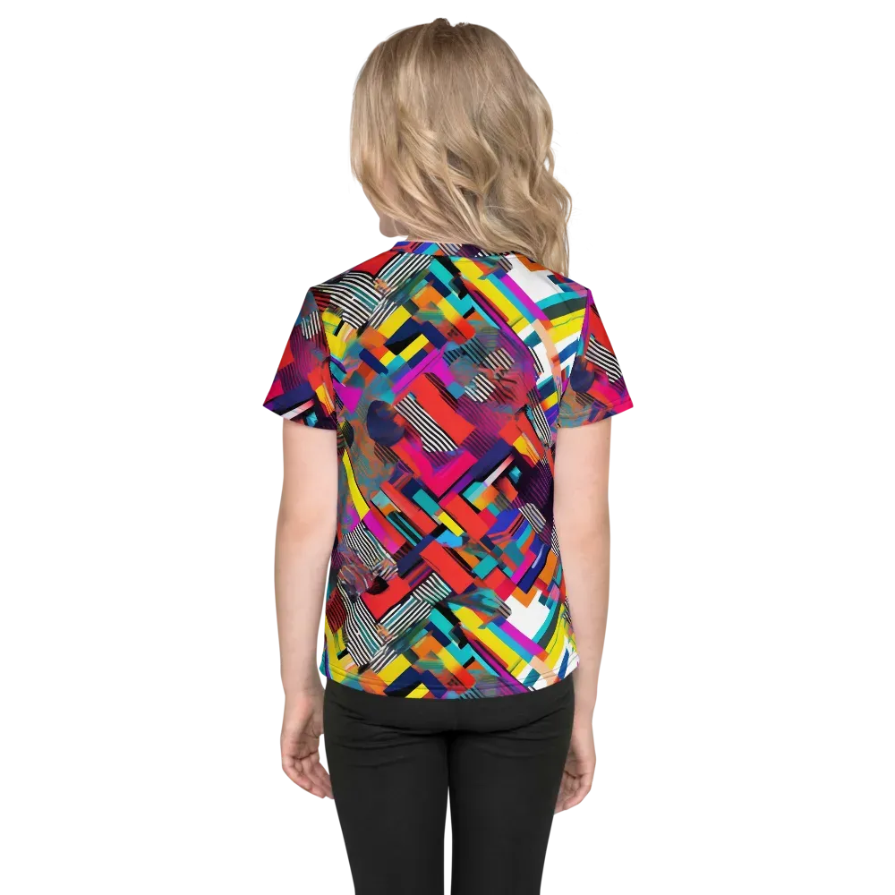 Chromatic Collision on Kids Crew Neck T-Shirt — Back
