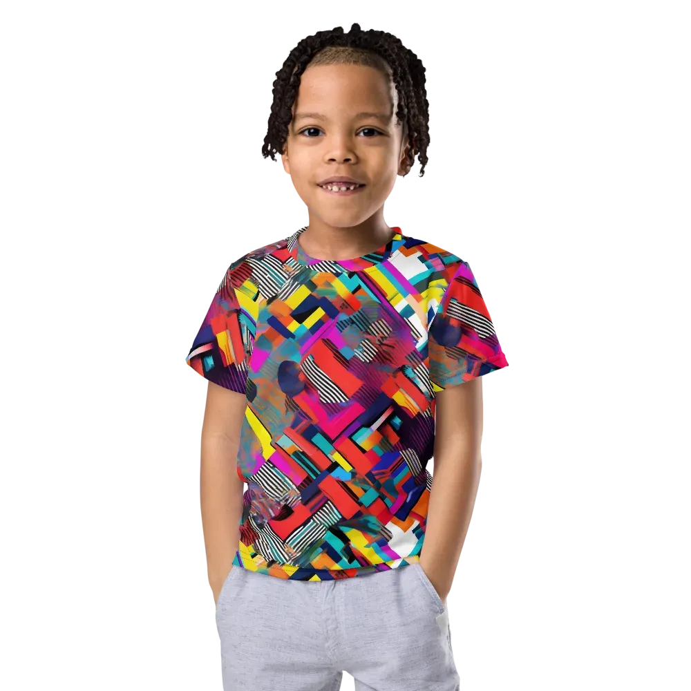 Chromatic Collision on Kids Crew Neck T-Shirt — Front