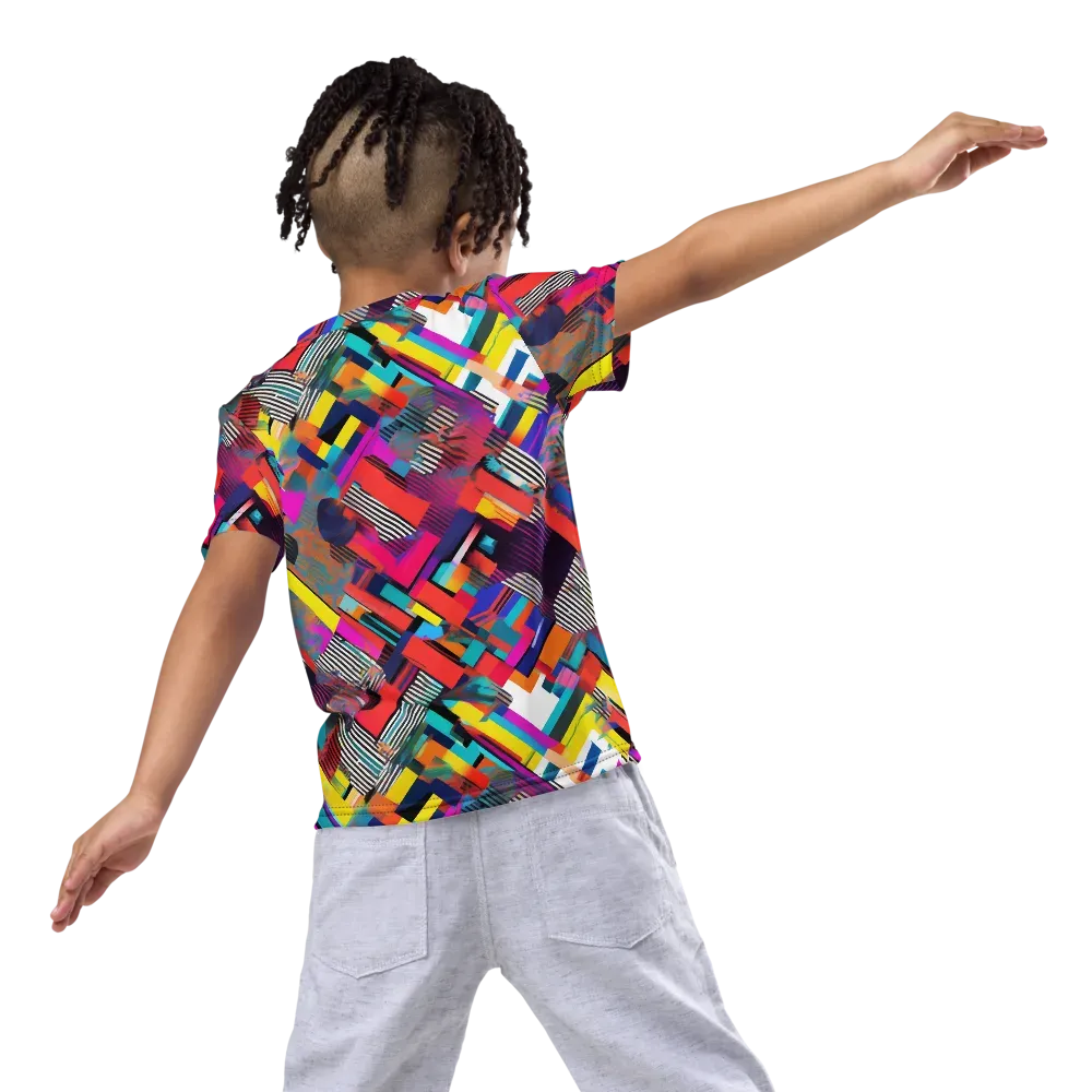 Chromatic Collision on Kids Crew Neck T-Shirt — Back