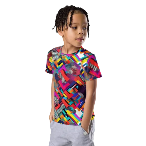 Chromatic Collision on a Kids Crew Neck T-Shirt