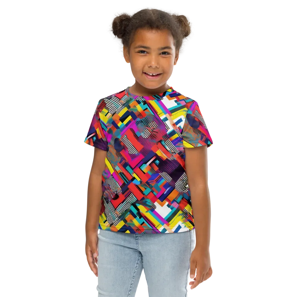 Chromatic Collision on Kids Crew Neck T-Shirt — Front