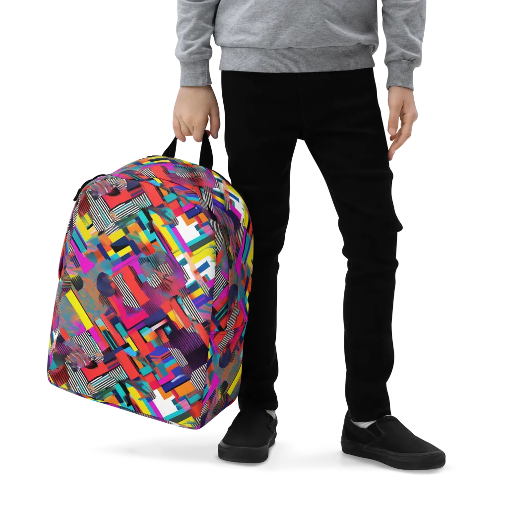 Chromatic Collision on Minimalist Backpack — Zoomed-in