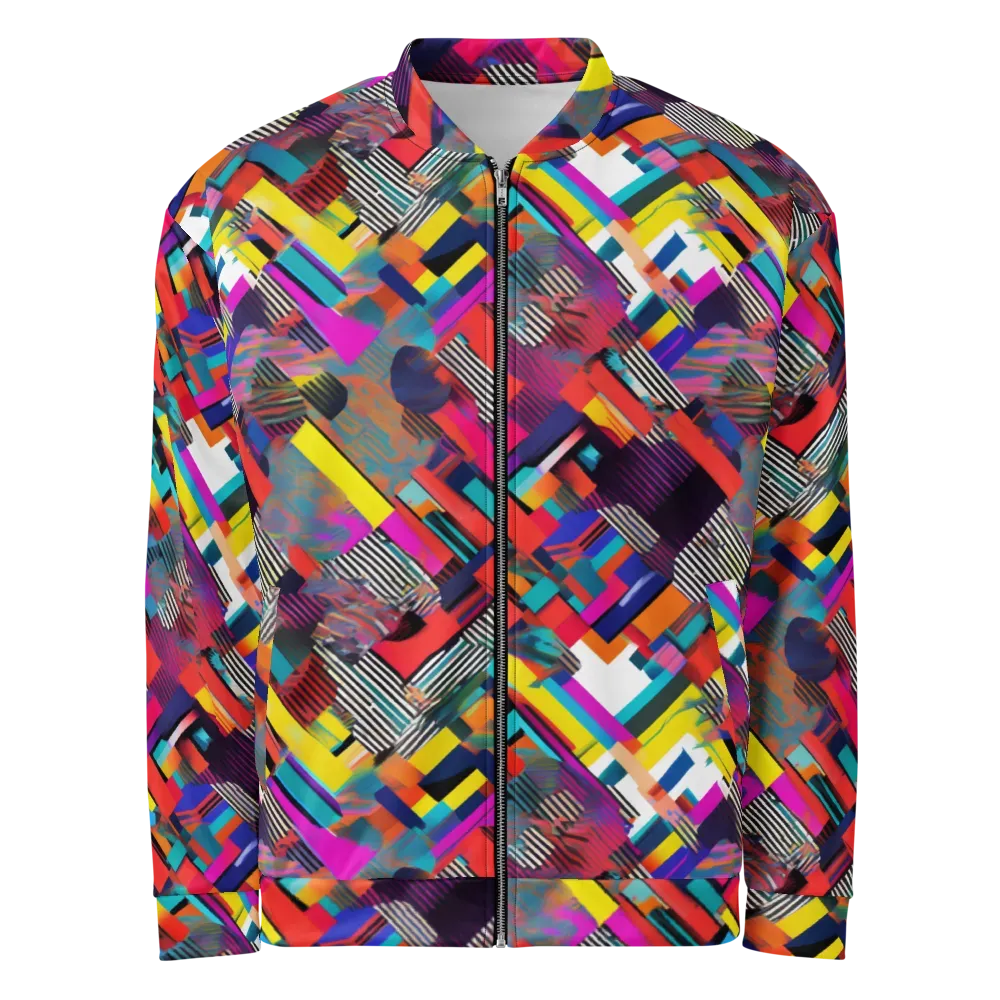 Chromatic Collision on Bomber Jacket — Front