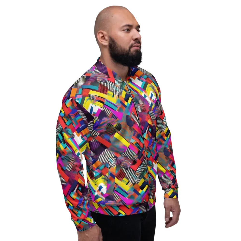Chromatic Collision on Bomber Jacket — Right