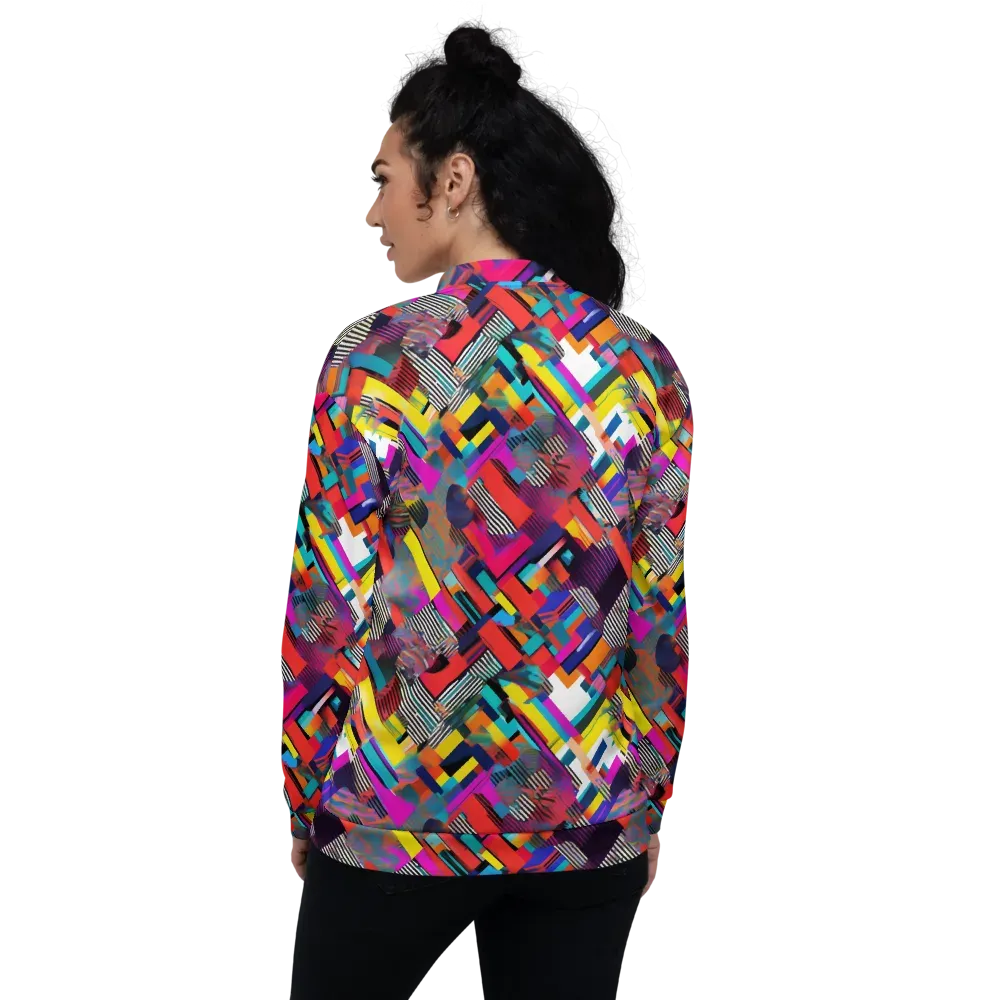 Chromatic Collision on Bomber Jacket — Back