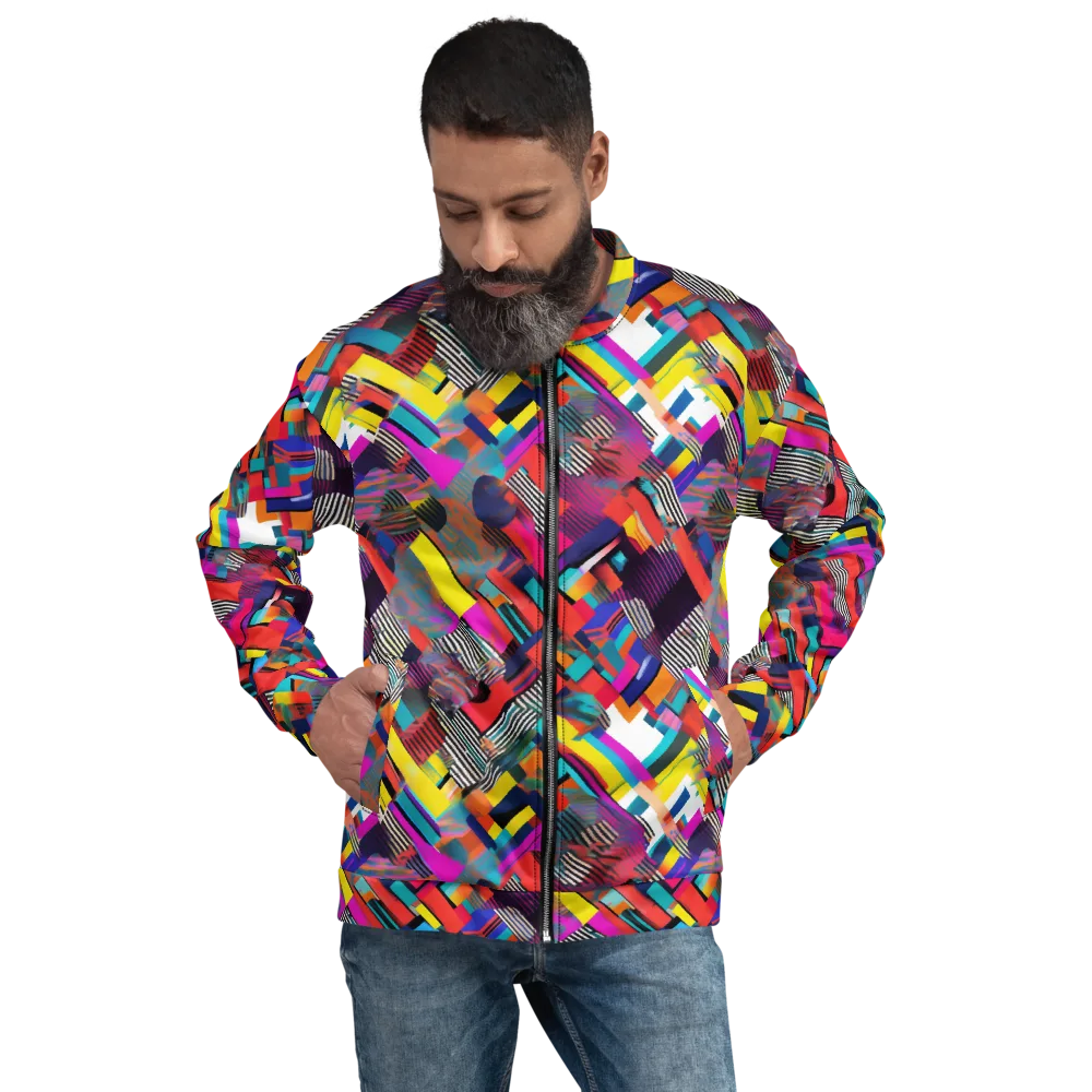 Chromatic Collision on Bomber Jacket — Front