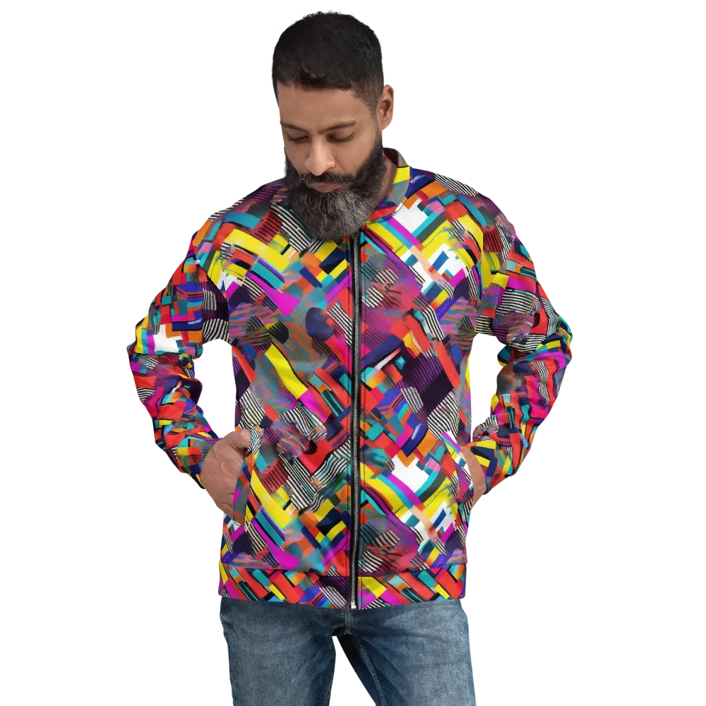 Chromatic Collision on Bomber Jacket — Front