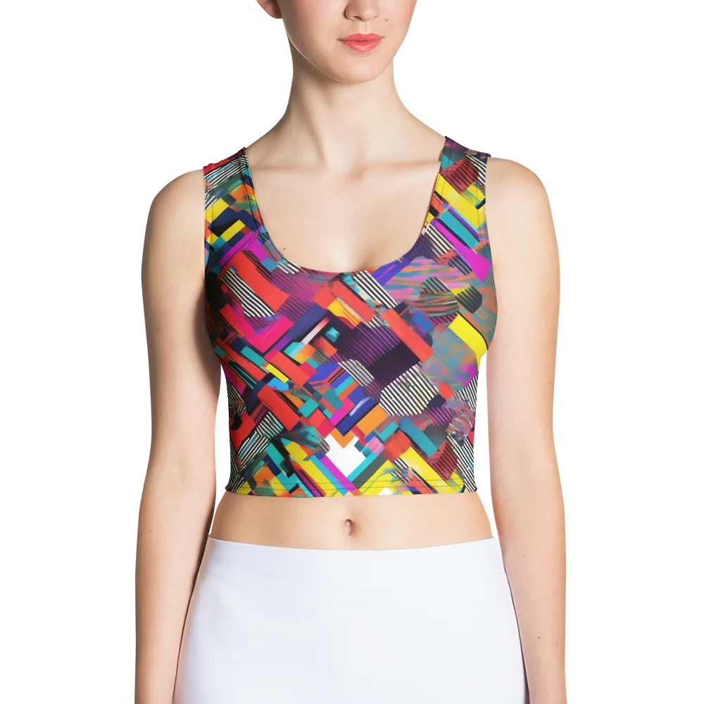 Chromatic Collision on Crop Top — Front