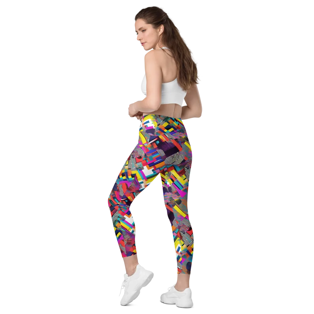 Chromatic Collision on Leggings with Pockets — Left Back