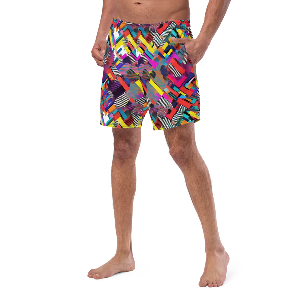 Chromatic Collision on Swim Trunks — Left Front