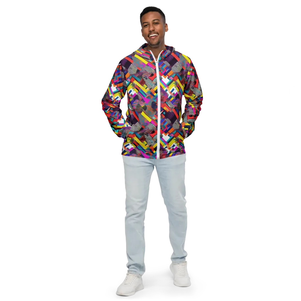 Chromatic Collision on Men's Windbreaker — Front
