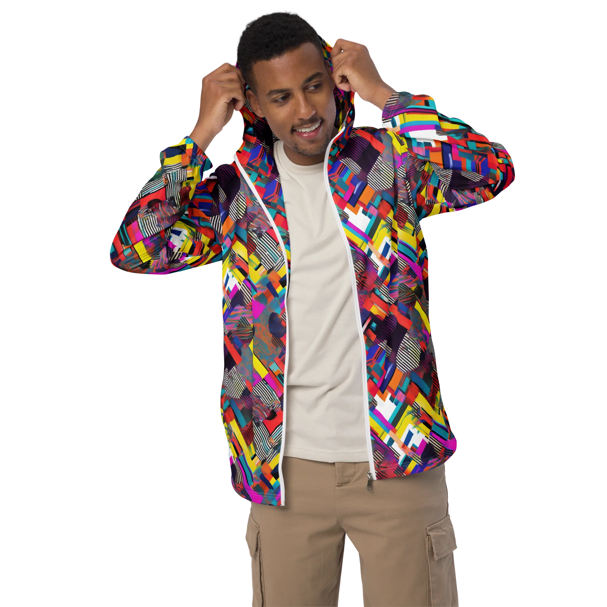 Chromatic Collision on Men's Windbreaker — Front