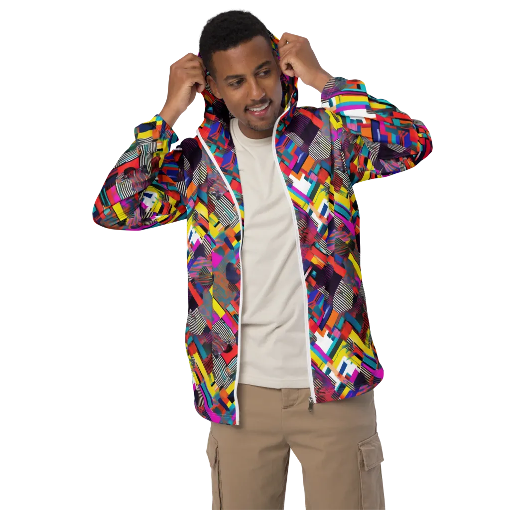 Chromatic Collision on Men's Windbreaker — Front