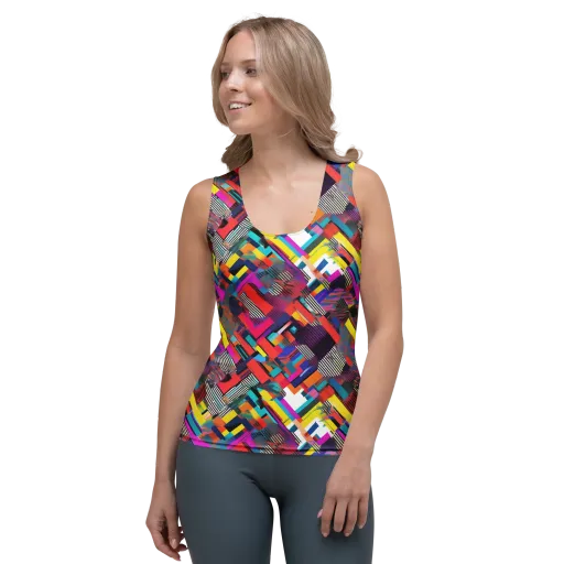 Chromatic Collision on a Women's Tank Top