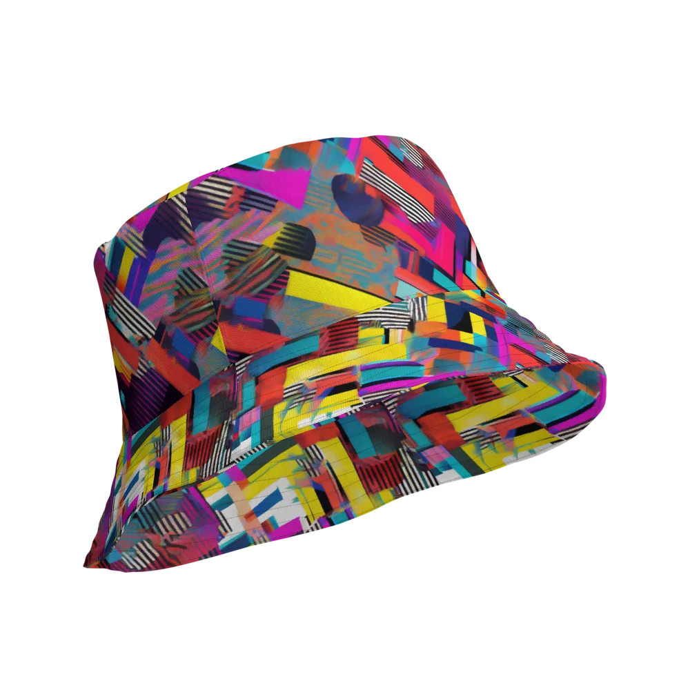 Chromatic Collision on Reversible Bucket Hat — Product details Outside