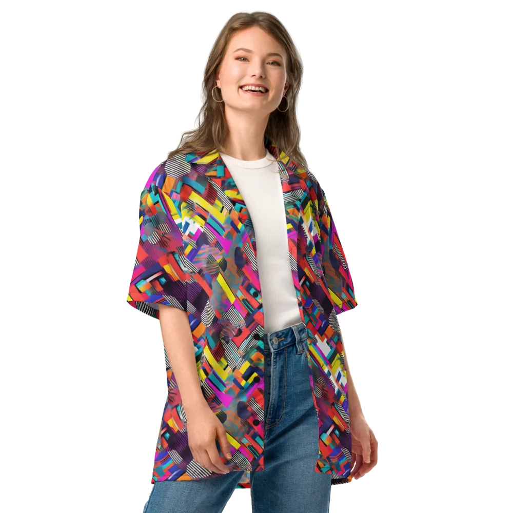 Chromatic Collision on Button Shirt — Front