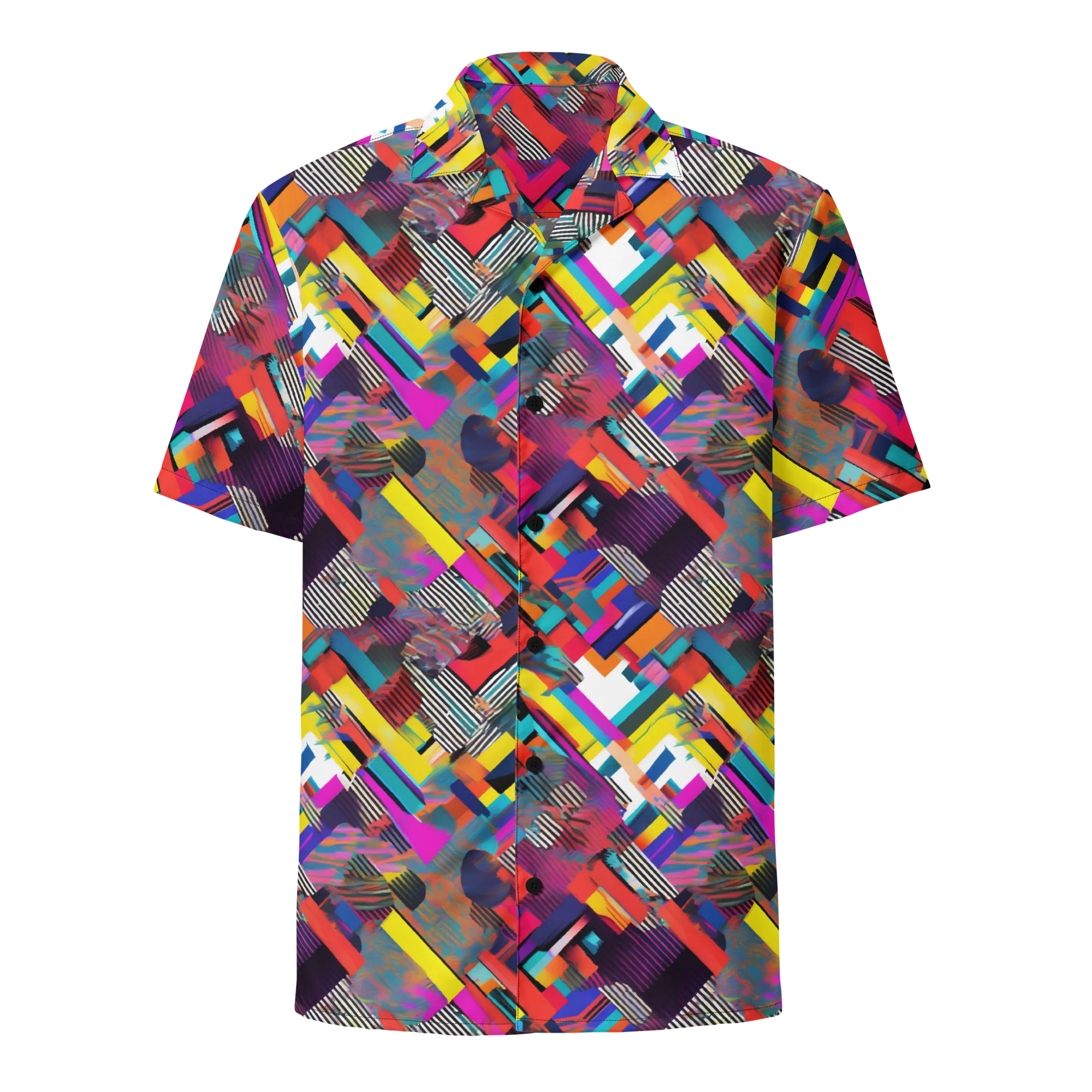 Chromatic Collision on Button Shirt — Front