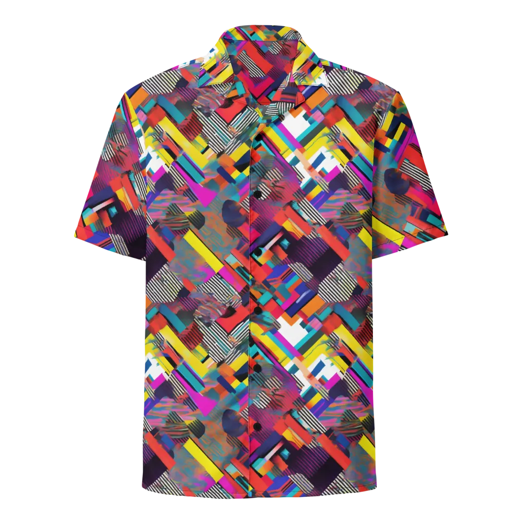 Chromatic Collision on Button Shirt — Front