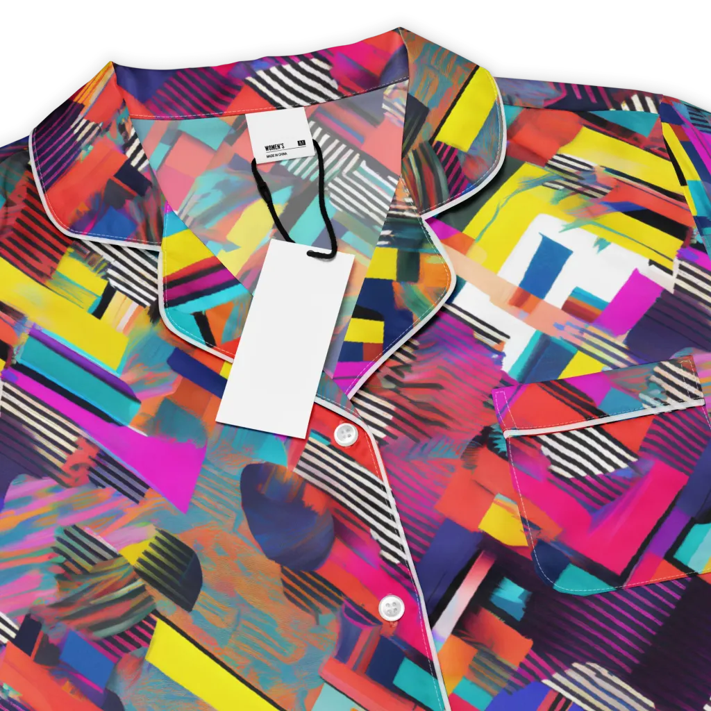Chromatic Collision on Women's Short Sleeve Pajama Top — Product details