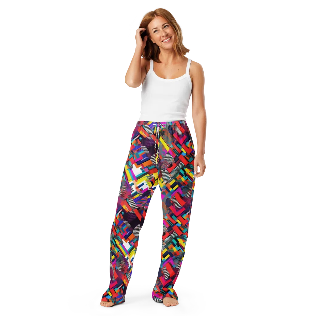 Chromatic Collision on Women's Pajama Pants — Front