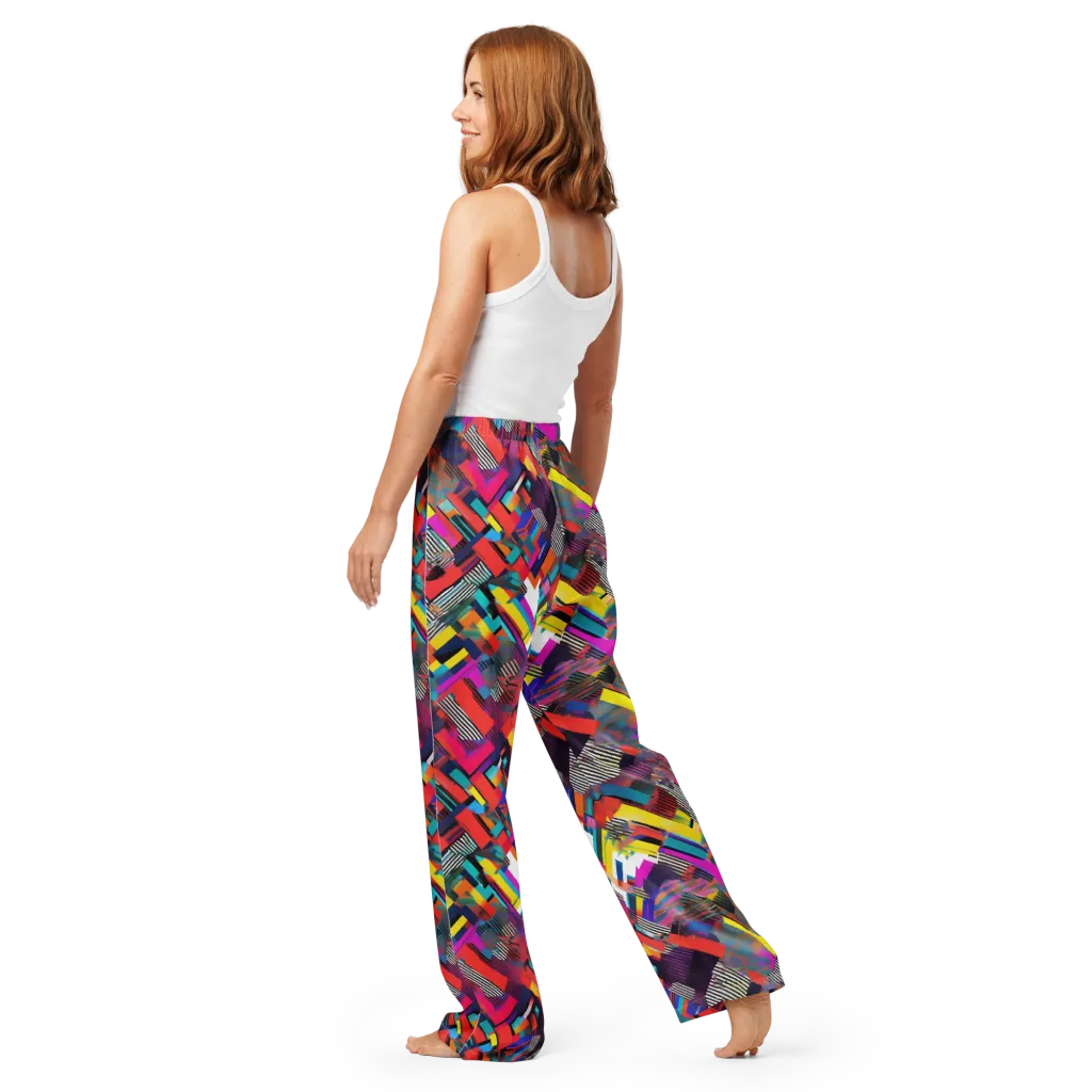 Chromatic Collision on Women's Pajama Pants — Back