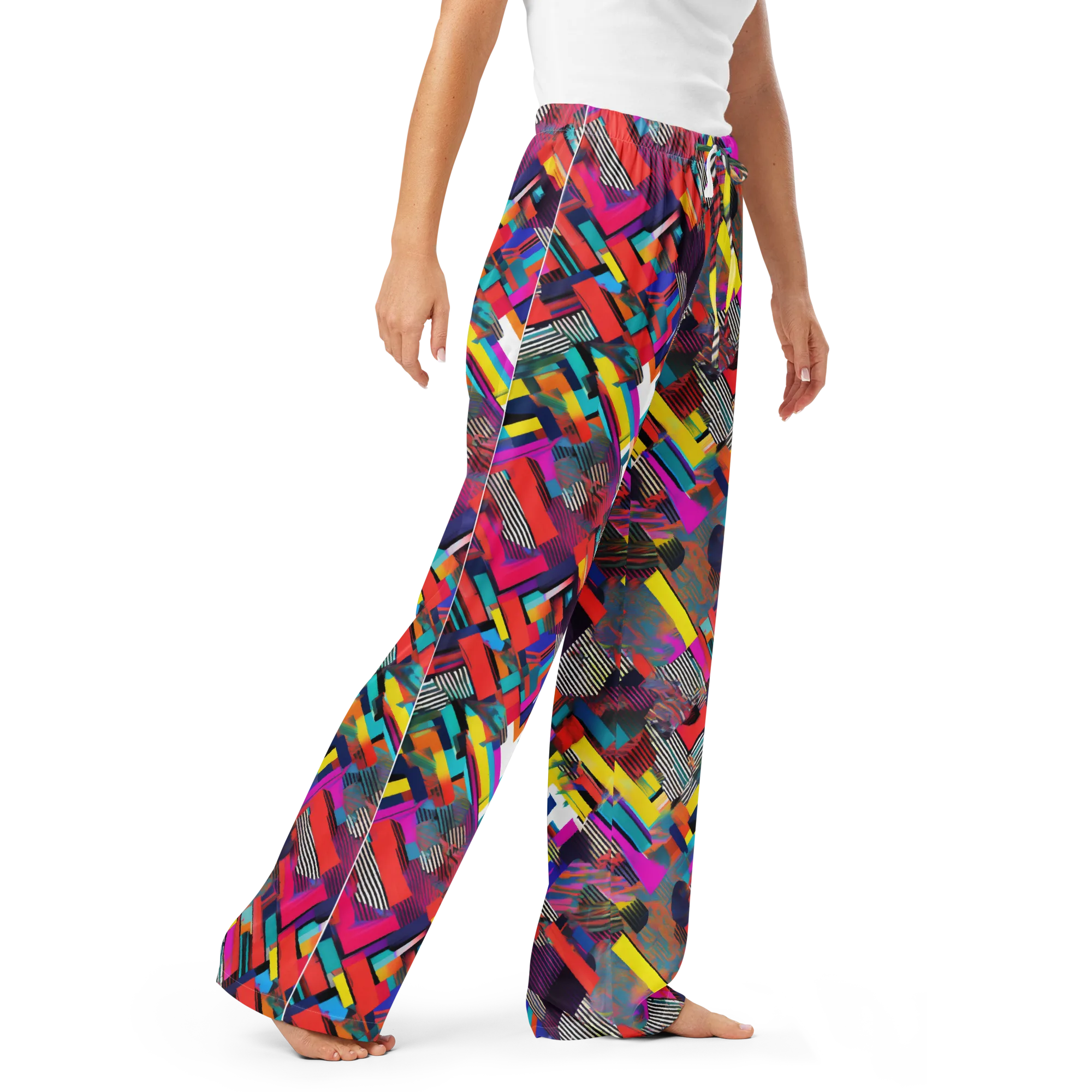 Chromatic Collision on Women's Pajama Pants — Right Front