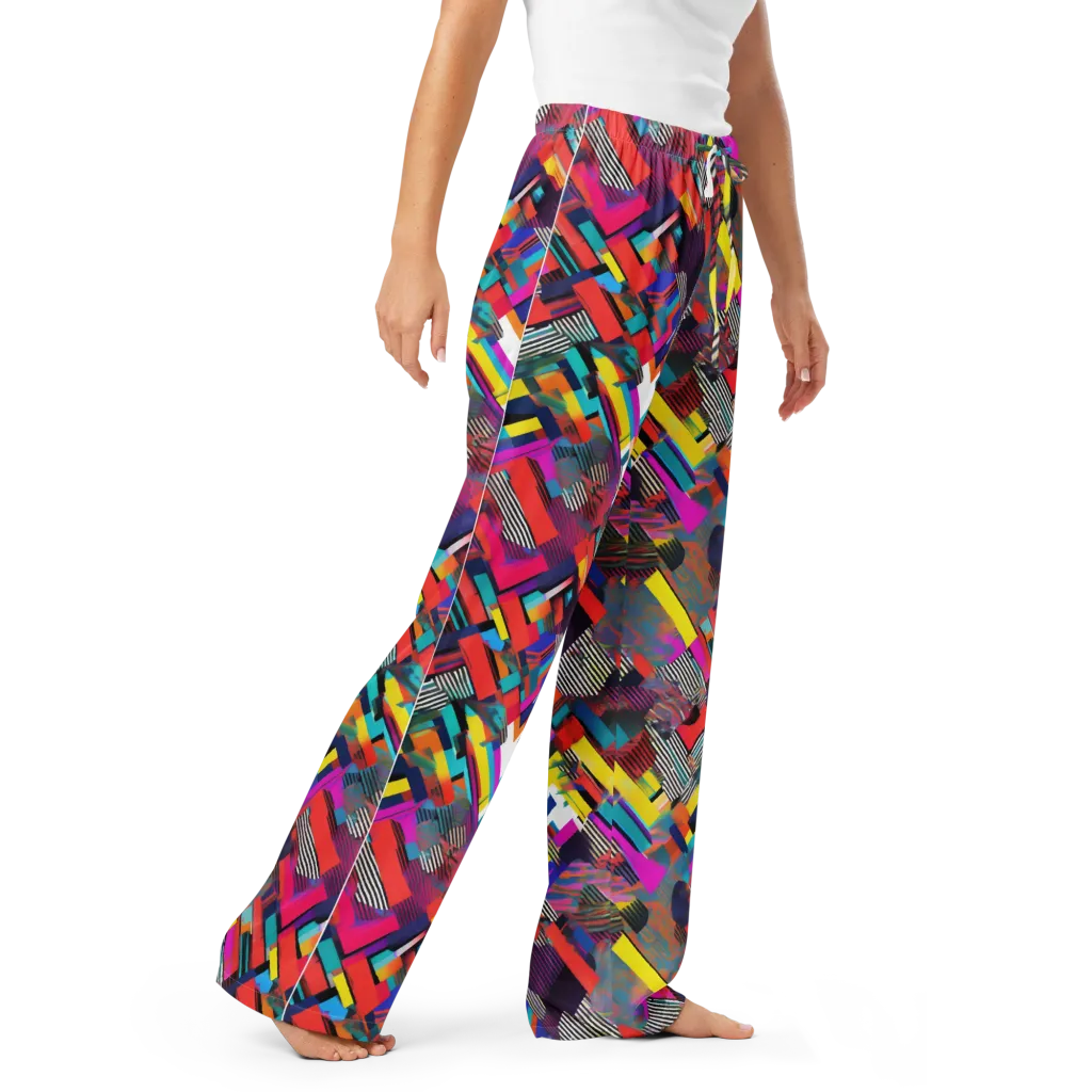 Chromatic Collision on Women's Pajama Pants — Right Front