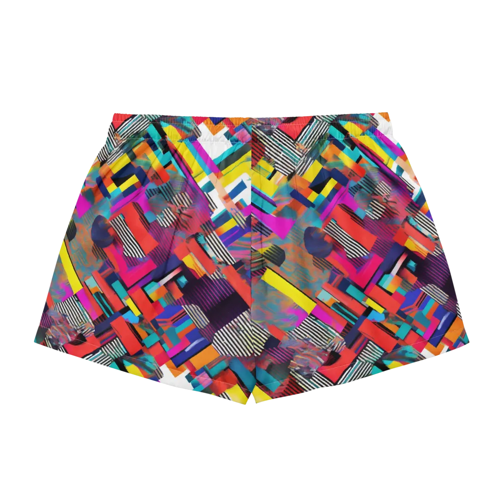 Chromatic Collision on Women's Pajama Shorts — Back
