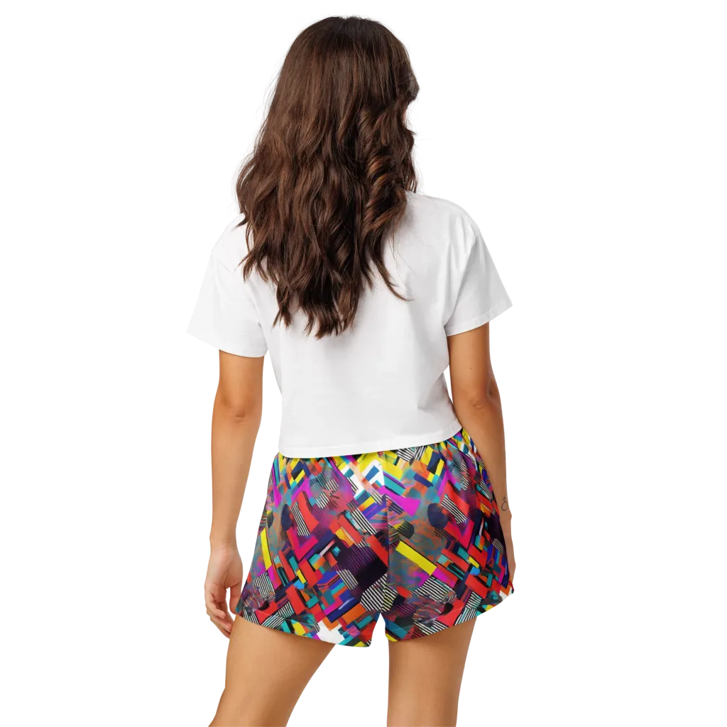 Chromatic Collision on Women's Pajama Shorts — Back