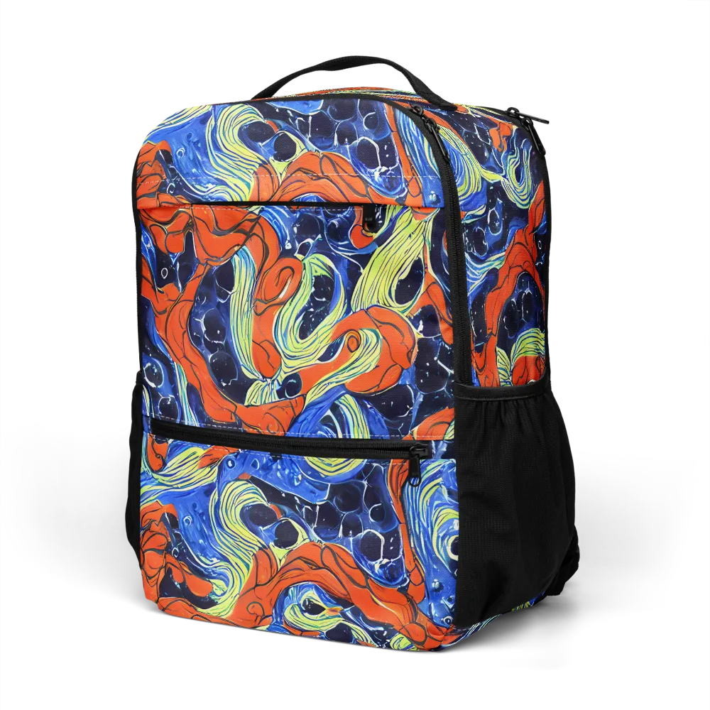 Lava Whirlpool on Utility Backpack — Left Front