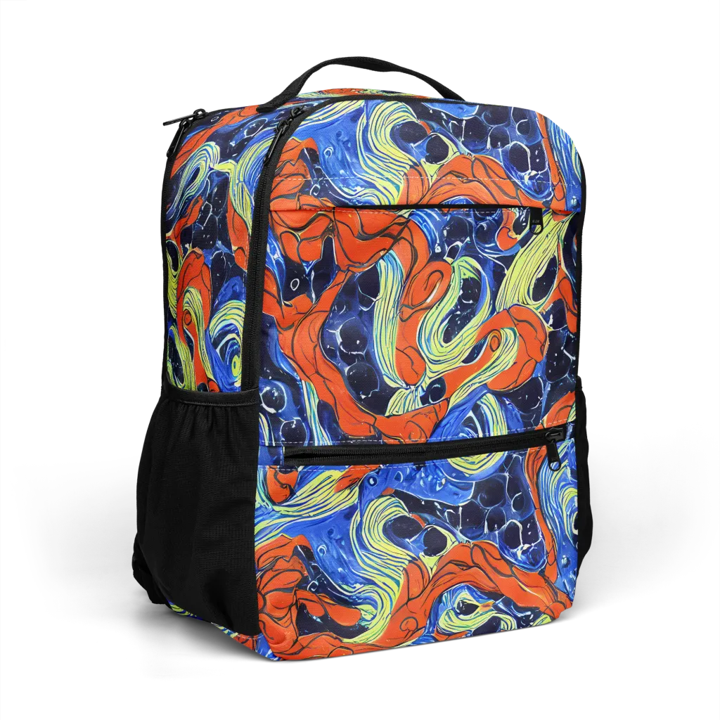 Lava Whirlpool on Utility Backpack — Right Front