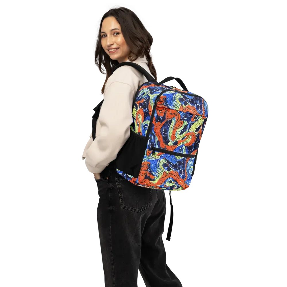 Lava Whirlpool on Utility Backpack — Back