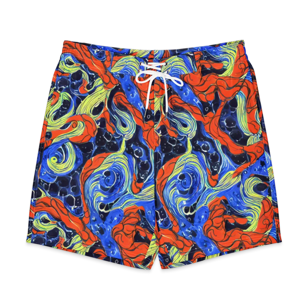 Lava Whirlpool on Men's Board Shorts — Front