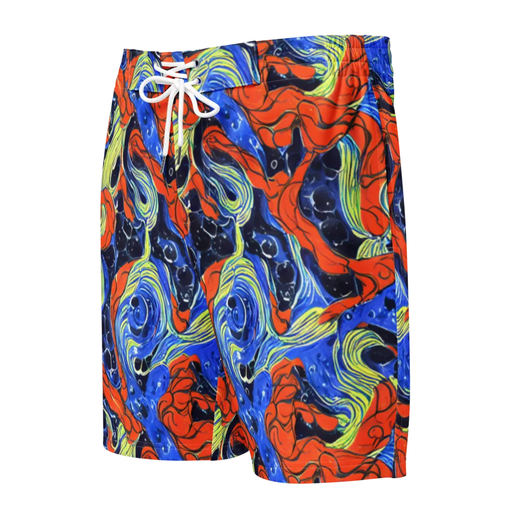 Lava Whirlpool on Men's Board Shorts — Front