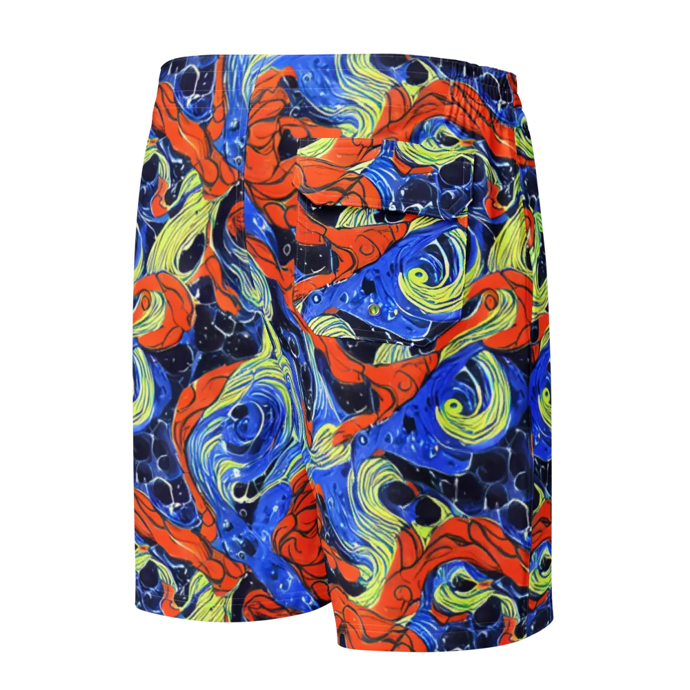Lava Whirlpool on Men's Board Shorts — Back