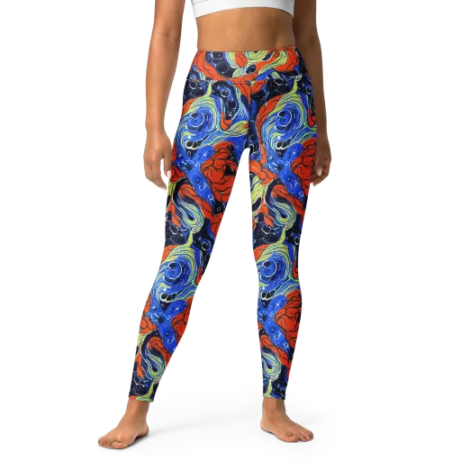 Lava Whirlpool on a Yoga Leggings