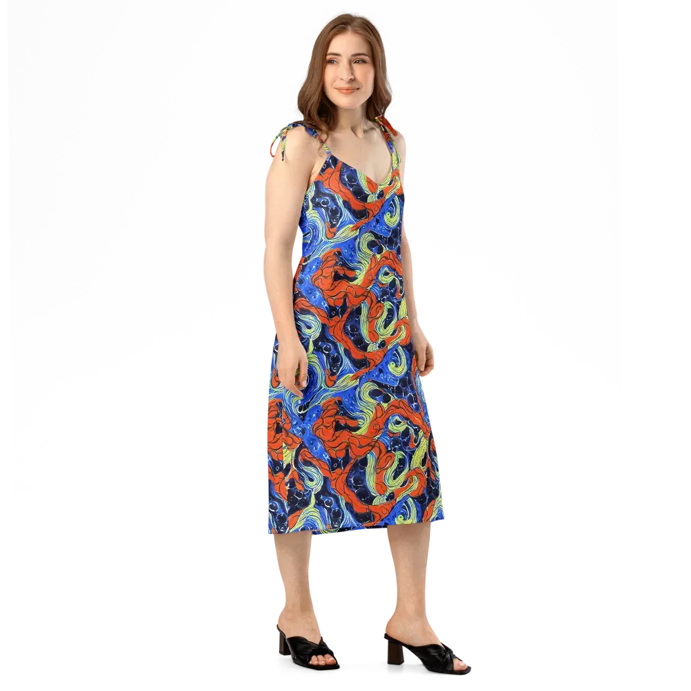 Lava Whirlpool on Slip Dress — Right Front