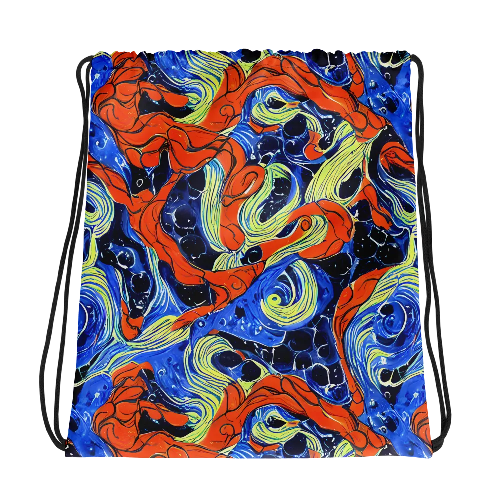 Lava Whirlpool on Drawstring Bag — Photo
