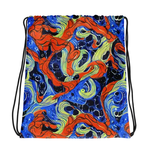 Lava Whirlpool on a Drawstring Bag