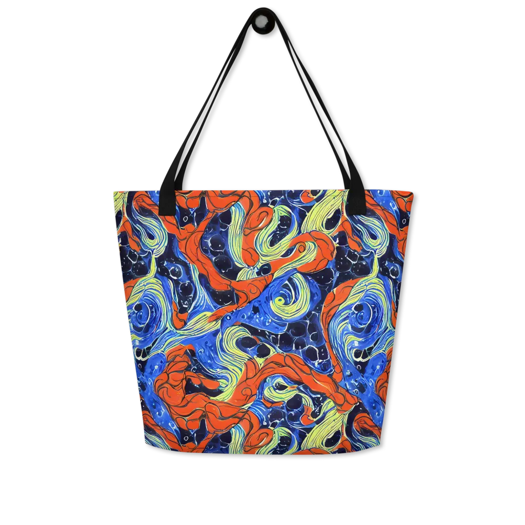Lava Whirlpool on Large Tote Bag W/ Pocket — Front