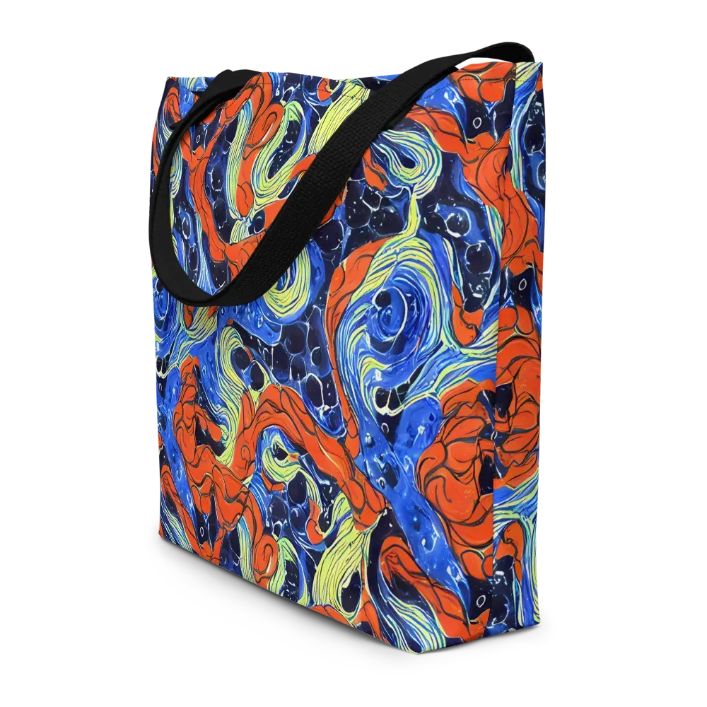 Lava Whirlpool on Large Tote Bag W/ Pocket — Front