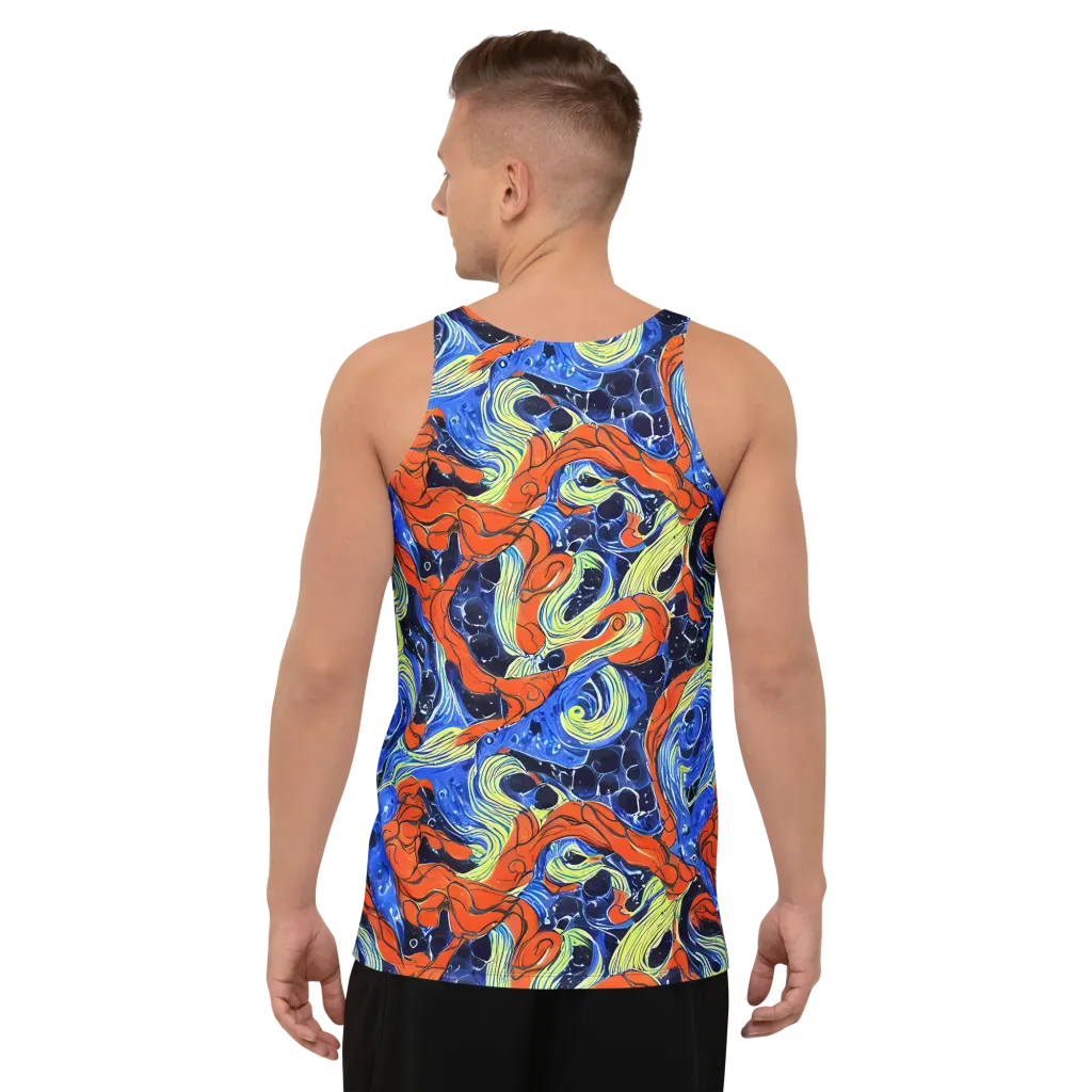 Lava Whirlpool on Men's Tank Top — Back