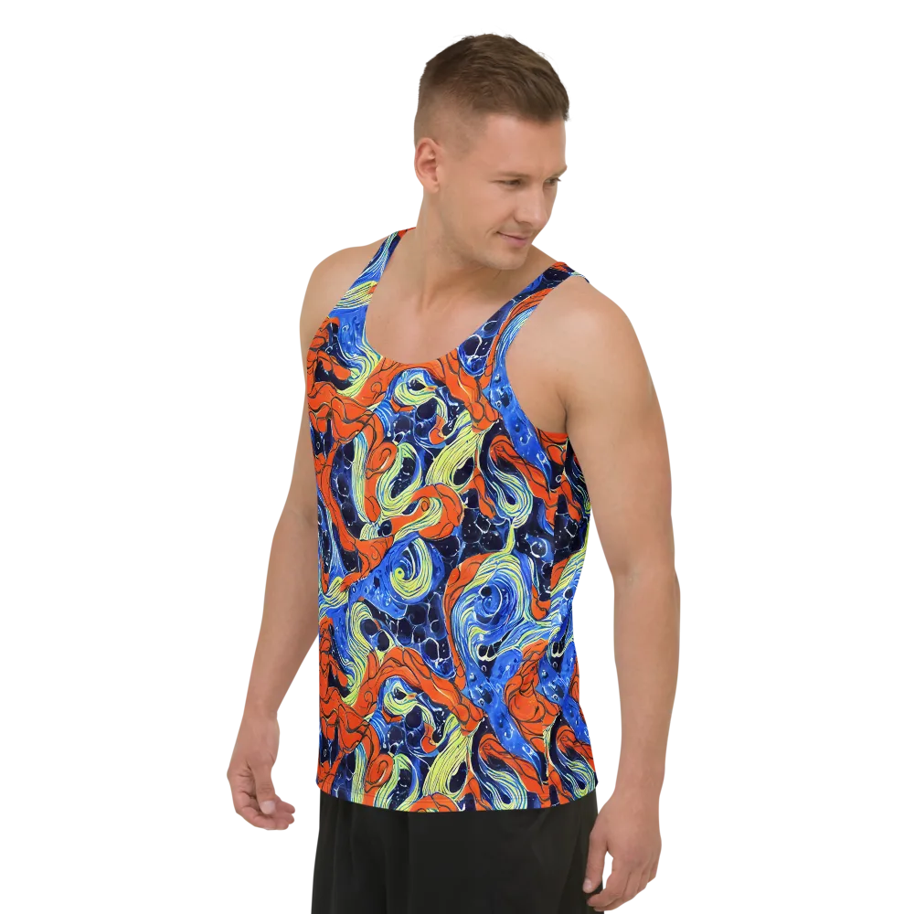 Lava Whirlpool on Men's Tank Top — Left Front