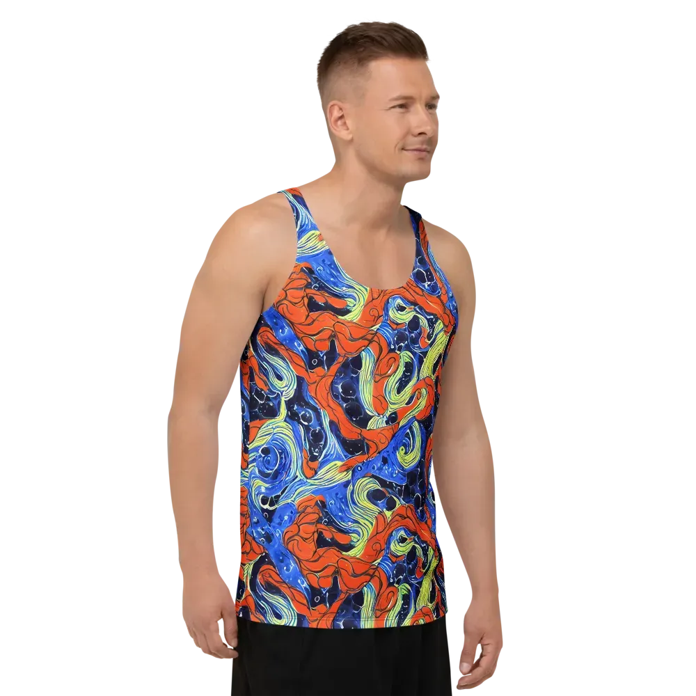 Lava Whirlpool on Men's Tank Top — Right Front