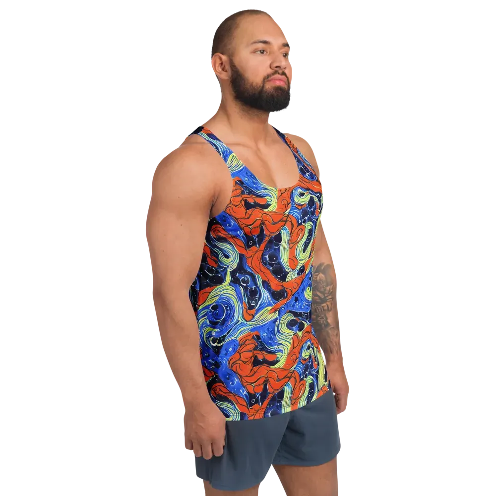 Lava Whirlpool on Men's Tank Top — Right Front
