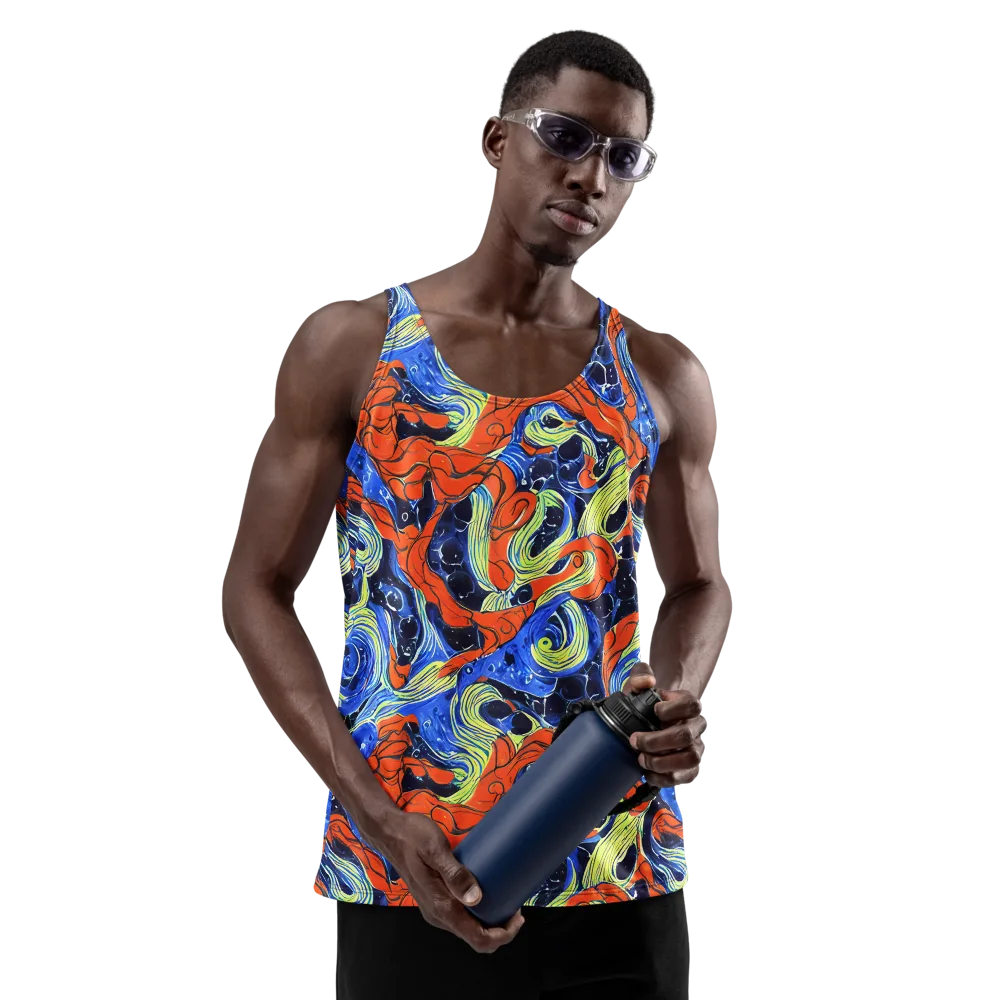 Lava Whirlpool on Men's Tank Top — Front
