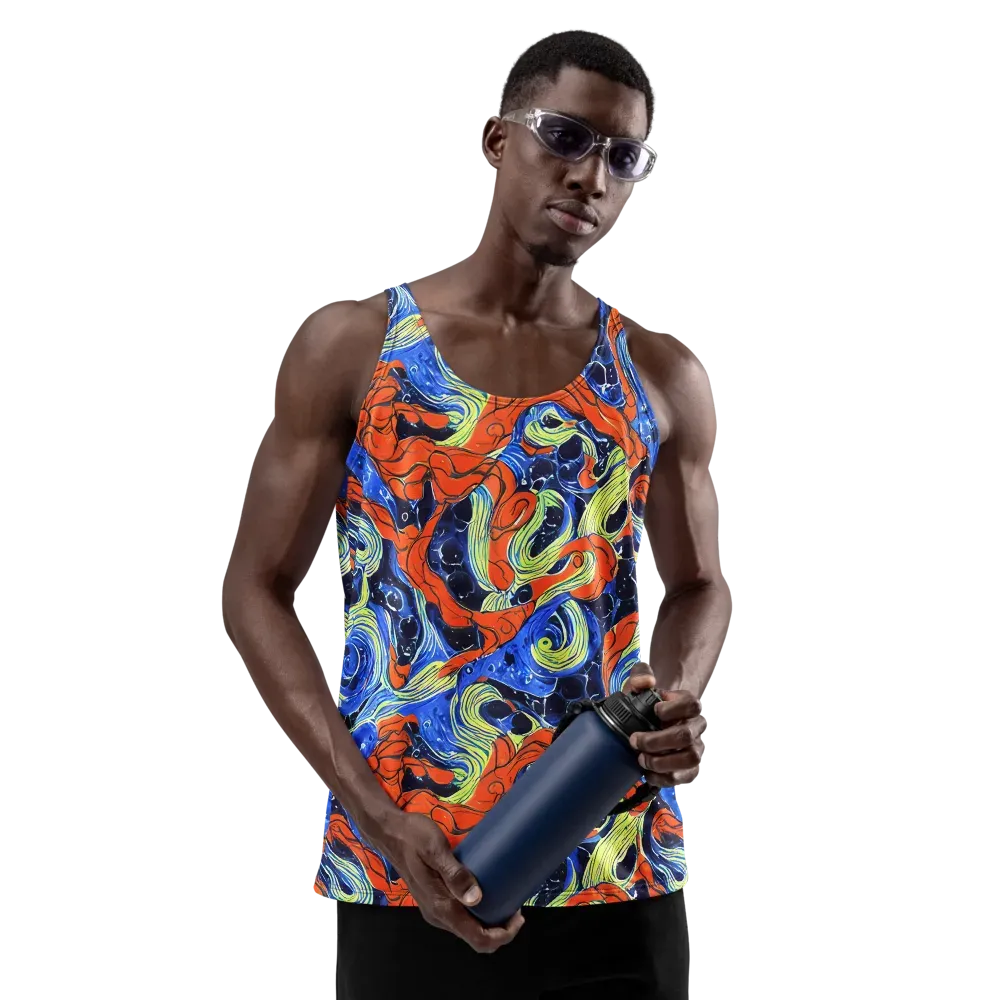 Lava Whirlpool on Men's Tank Top — Front
