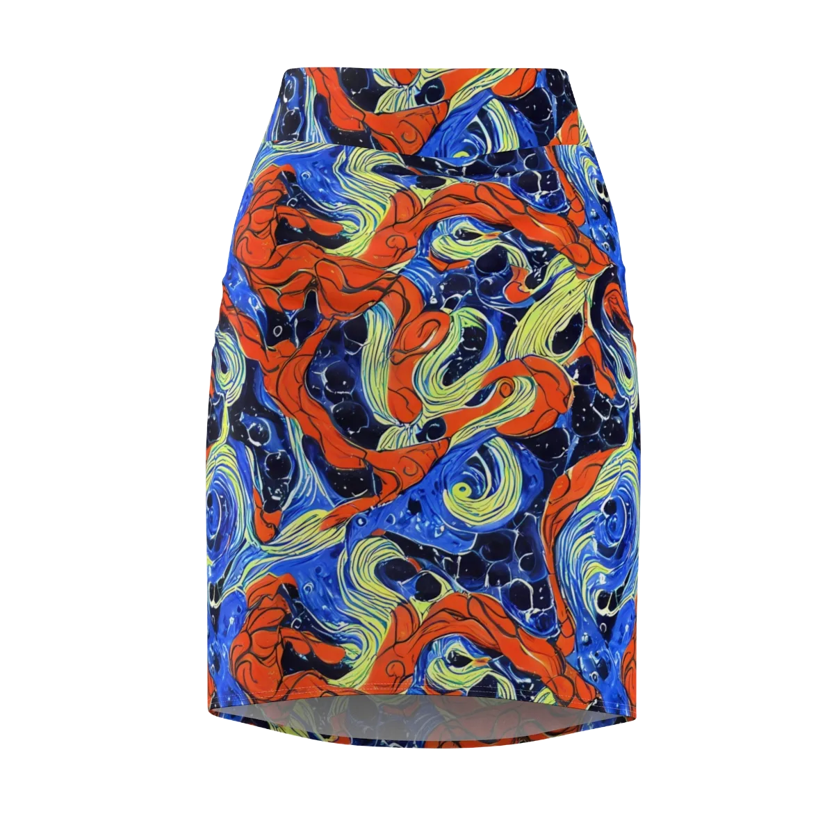 Lava Whirlpool on Pencil Skirt — Front