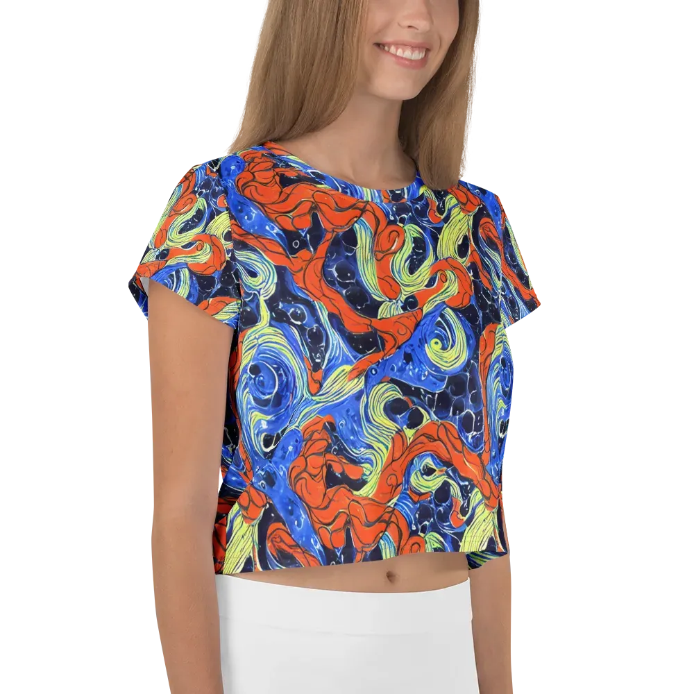 Lava Whirlpool on Crop Tee — Right
